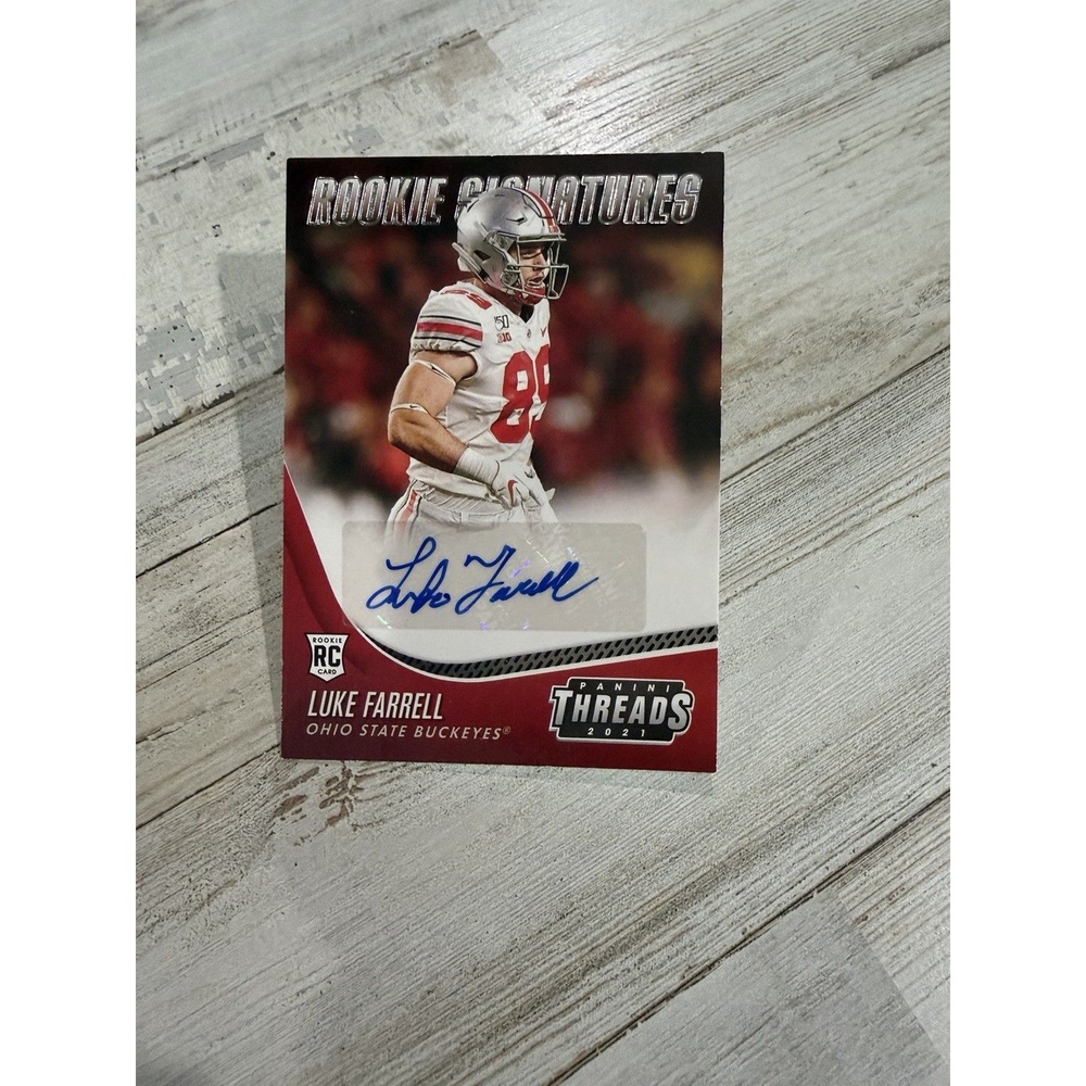 2021 Panini Chronicles Threads Luke Farrell Rookie Auto RC Ohio State TS-LKF